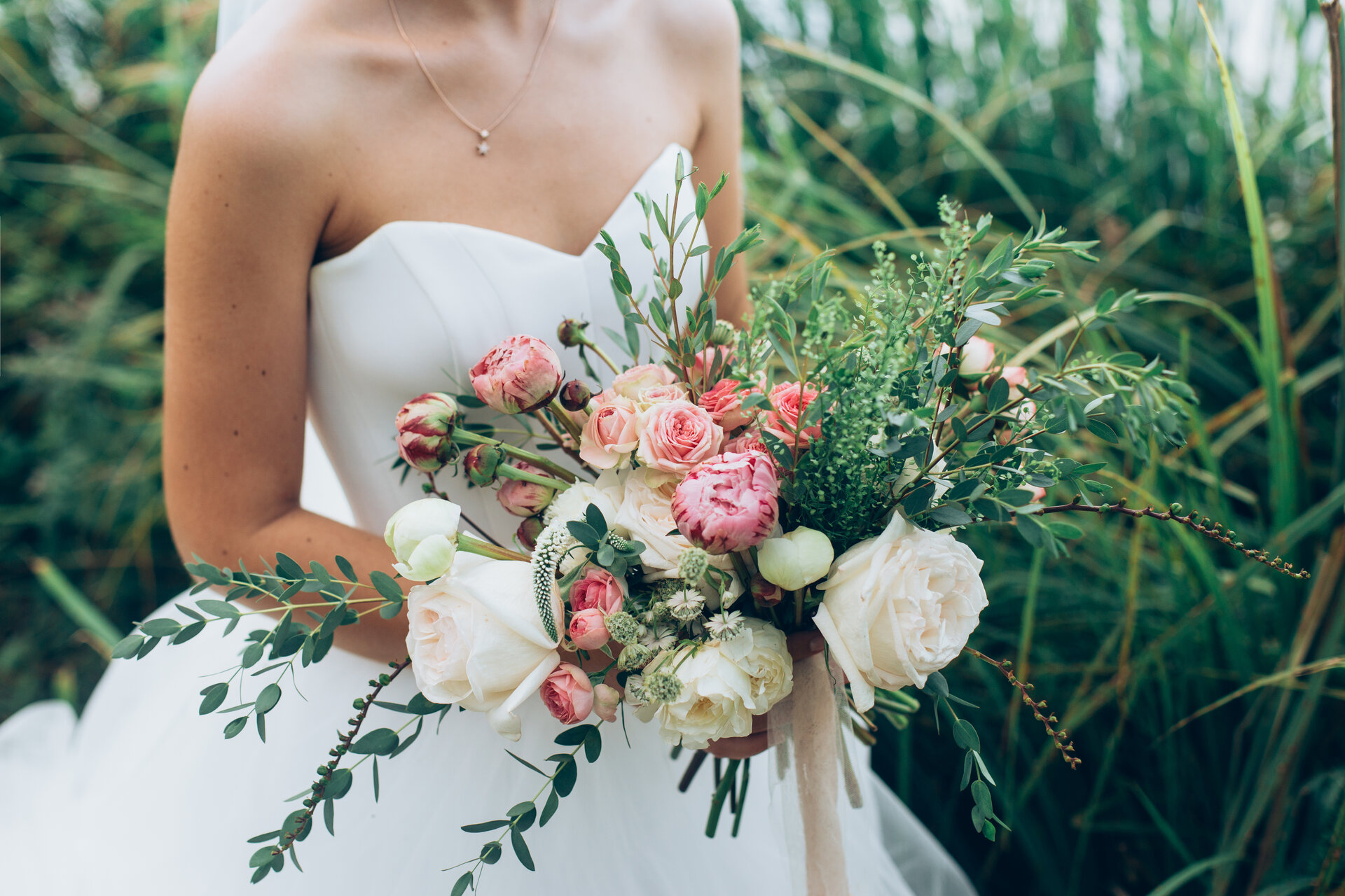 bride with a bouquet