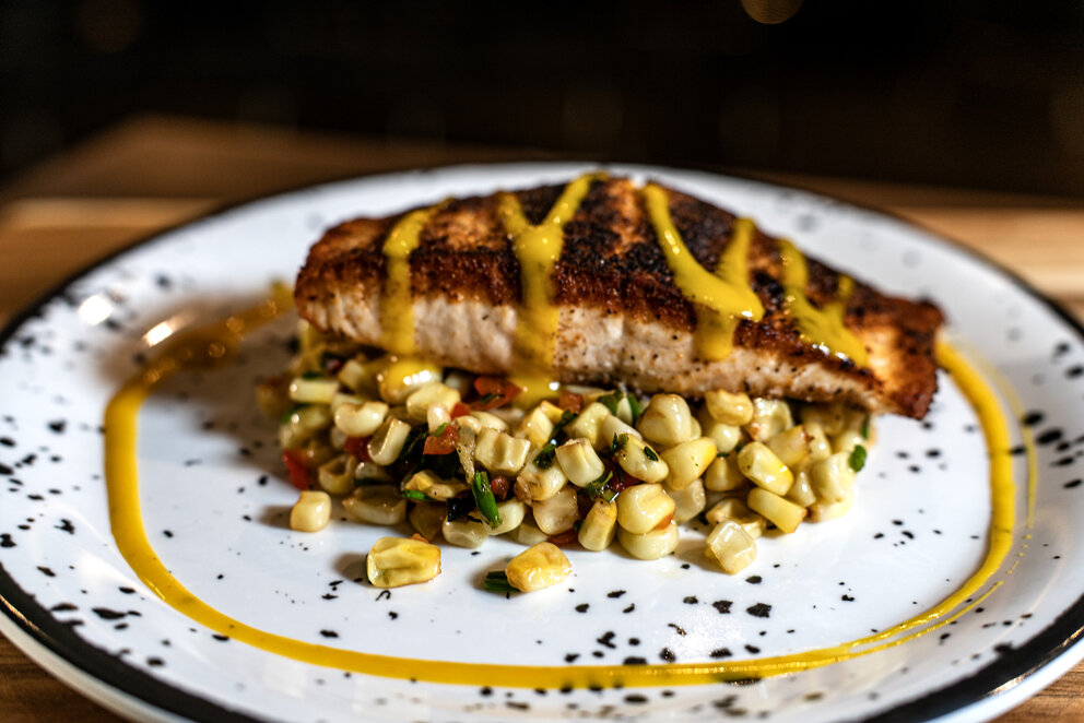 a plate of food on a table